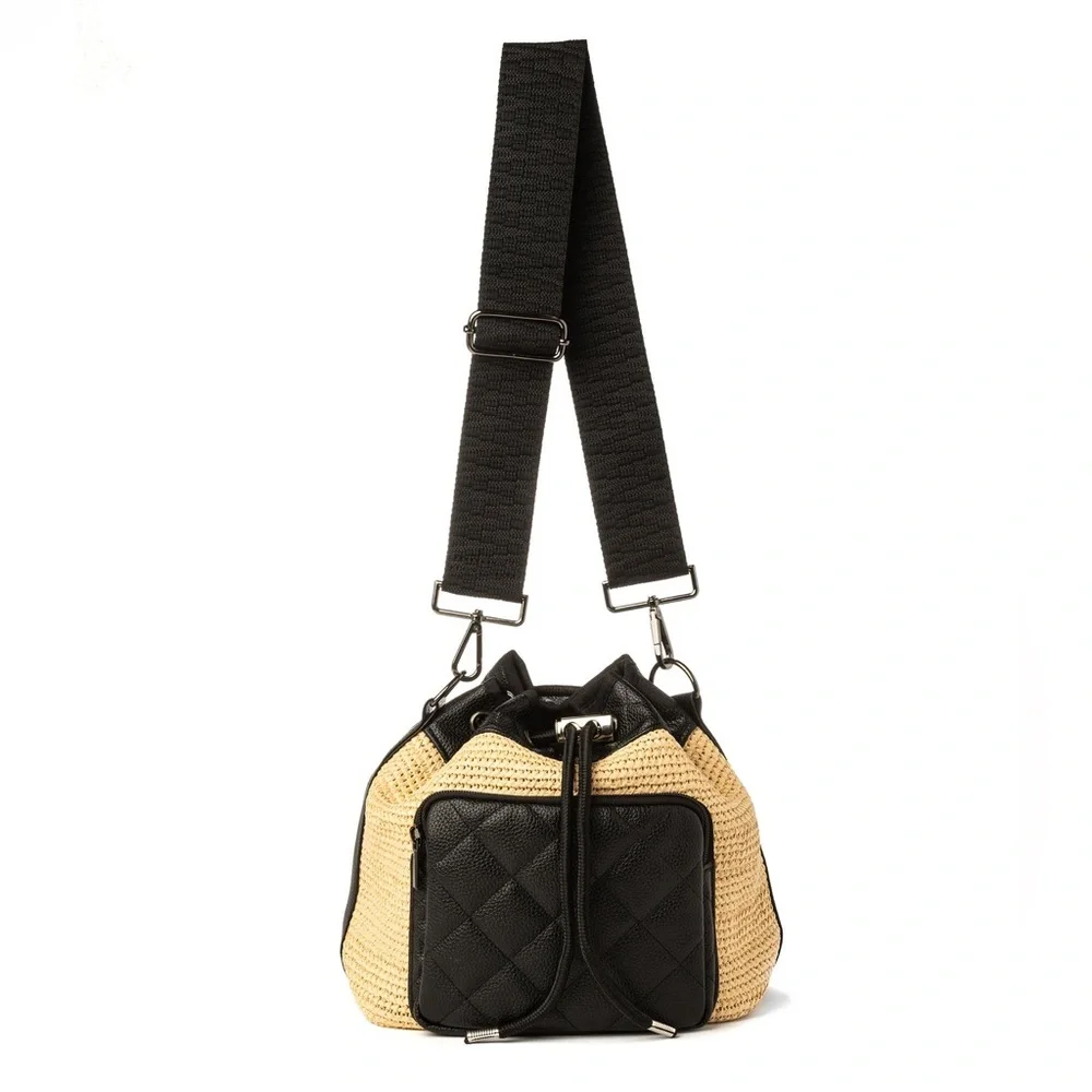 Lindsey Raffia Bucket Bag - Picture 1 of 8